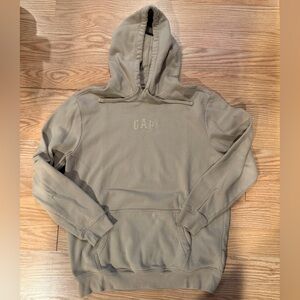 Organic Cotton Blend Mini Gap Logo Hoodie. Tan. Size Large Tall. EUC.